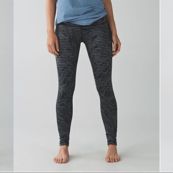 Lululemon Wunder Under Pant Full-On Luon Stripe Play Slate Black 4 - Picture 3 of 8